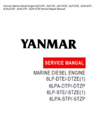 Yanmar Marine Diesel Engine 6LP-DTE   6LP-STE   6LP-DTZE   6LP-STZE   6LPA-DTP   6LPA-DTZP   6LPA-STP   6LPA-STZP Service Repair Manual preview