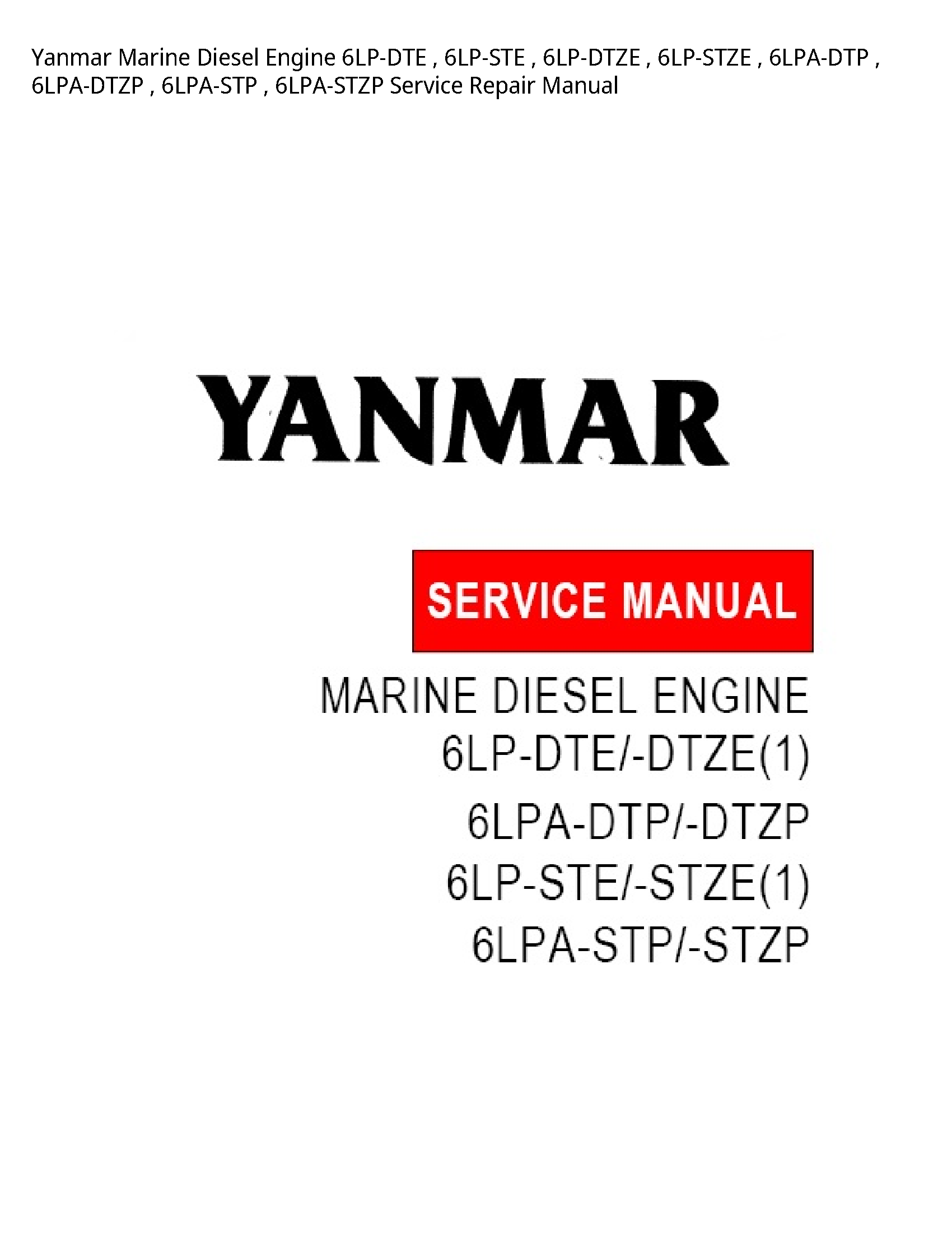 Yanmar 6LP-DTE Marine Diesel Engine manual