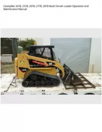 Caterpillar 247B  257B  267B  277B  287B Multi Terrain Loader Operation and Maintenance Manual preview