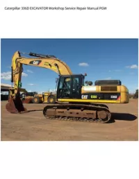 Caterpillar 336D EXCAVATOR Workshop Service Repair Manual PGW preview