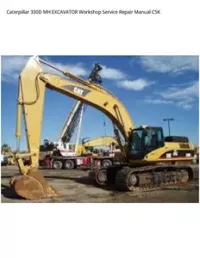 Caterpillar 330D MH EXCAVATOR Workshop Service Repair Manual C5K preview