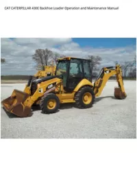 CAT CATERPILLAR 430E Backhoe Loader Operation and Maintenance Manual preview