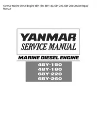 Yanmar Marine Diesel Engine 4BY-150  4BY-180  6BY-220  6BY-260 Service Repair Manual preview