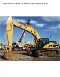 Caterpillar 330D MH EXCAVATOR Workshop Service Repair Manual PEL preview