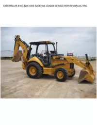 CATERPILLAR 416E 420E 430E BACKHOE LOADER SERVICE REPAIR MANUAL SWC preview
