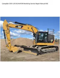 Caterpillar 335F LCR EXCAVATOR Workshop Service Repair Manual KNE preview