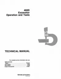 John Deere 495D Operation and Tests Manual - TM1456 preview