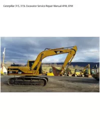 Caterpillar 315  315L Excavator Service Repair Manual 4YM  6YM preview