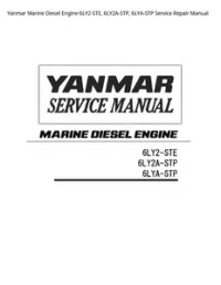 Yanmar Marine Diesel Engine 6LY2-STE  6LY2A-STP  6LYA-STP Service Repair Manual preview
