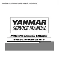 Yanmar B22-2 Ammann Crawler Backhoe Parts Manual preview