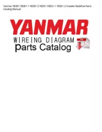 Yanmar YB301 YB301-1 YB301-2 YB351 YB351-1 YB351-2 Crawler Backhoe Parts Catalog Manual preview