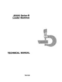 John Deere JD500 Series-B Loader Backhoe Service Manual - TM1024 preview