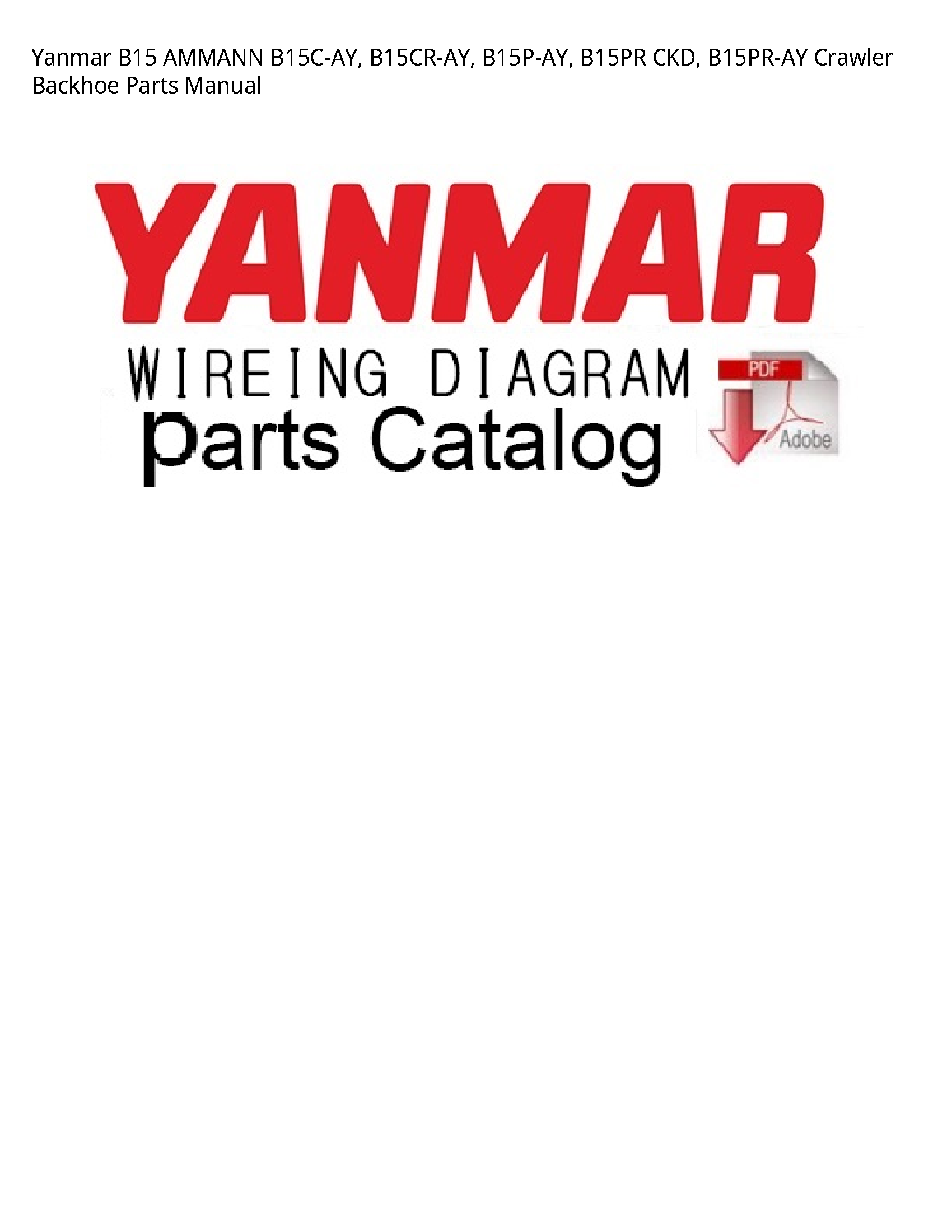 Yanmar B15 AMMANN CKD manual