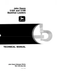 John Deere 310A and 310B Backhoe Loaders Service Repair Manual - tm1158 preview