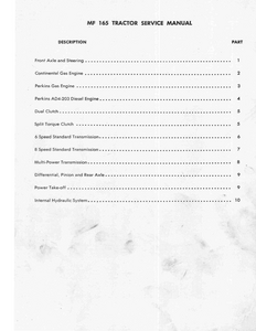 Massey Ferguson 165 service manual