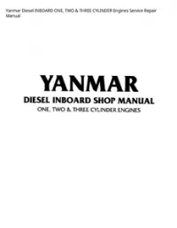 Yanmar Diesel INBOARD ONE  TWO & THREE CYLINDER Engines Service Repair Manual preview