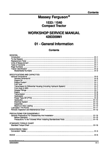 Massey Ferguson 1533 manual