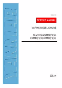 Yanmar Marine Diesel Engine 1GM10(C)  2GM20(F)(C)  3GM30(F)(C)  3HM35(F) Service Repair Manual preview