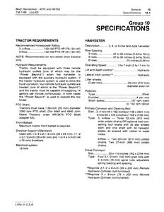 John Deere 4310A Beet Harvester service manual