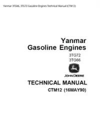 Yanmar 3TG66  3TG72 Gasoline Engines Technical Manual (CTM12) preview