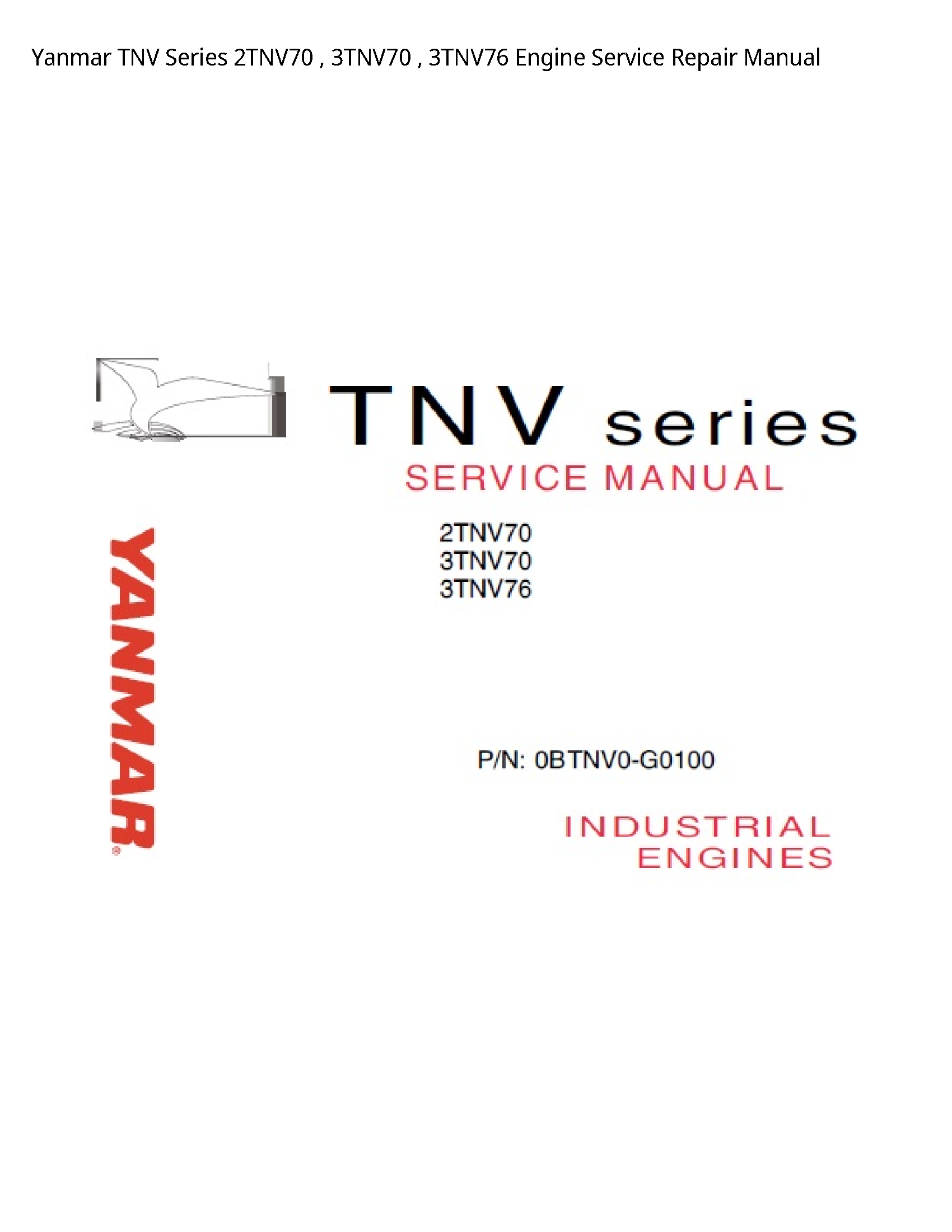 Yanmar 2TNV70 TNV Series Engine manual