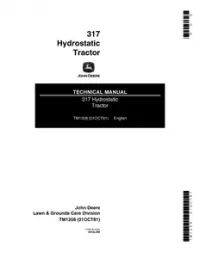 John Deere 317 Hydrostatic Tractor Service Manual - TM1208 preview