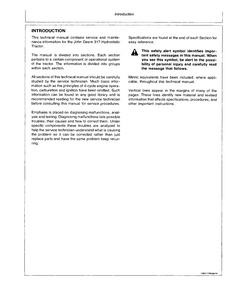John Deere 317 Hydrostatic Tractor service manual