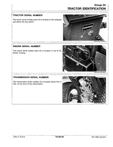 John Deere 317 Hydrostatic Tractor service manual