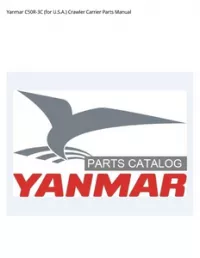 Yanmar C50R-3C (for U.S.A.) Crawler Carrier Parts Manual preview