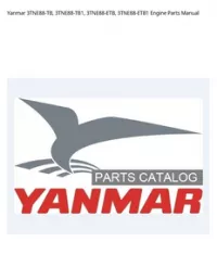 Yanmar 3TNE88-TB  3TNE88-TB1  3TNE88-ETB  3TNE88-ETB1 Engine Parts Manual preview