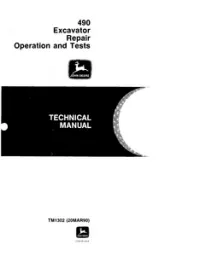 John Deere 490 Excavator Service Manual - TM1302 preview