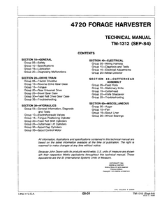 John Deere 4720 Forage Harvester service manual