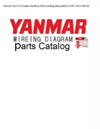 Yanmar Vio15-2 Crawler Backhoe Parts Catalog Manual(Vio15-PR / Vio15-PR EX) preview