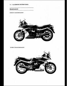 Kawasaki 900 GPZ RZX A Motocycle manual pdf