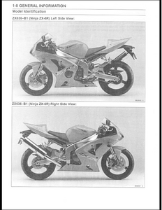 Kawasaki ZX6RR Motocycle service manual