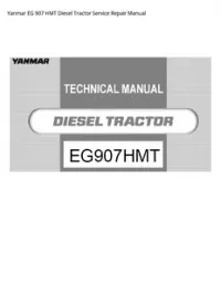 Yanmar EG 907 HMT Diesel Tractor Service Repair Manual preview