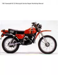 1981 Kawasaki KE125 Motocycle Service Repair Workshop Manual preview