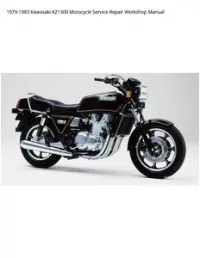 1979-1983 Kawasaki KZ1300 Motocycle Service Repair Workshop Manual preview