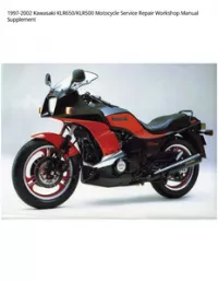 1997-2002 Kawasaki KLR650/KLR500 Motocycle Service Repair Workshop Manual Supplement preview