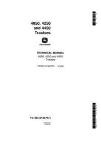 John Deere 4050 4250 4450 Tractors Service Manual - TM1353 preview