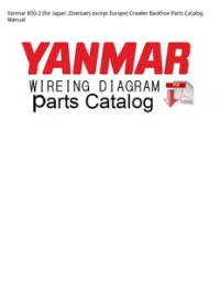 Yanmar B50-2 (for Japan  Oversaes except Europe) Crawler Backhoe Parts Catalog Manual preview