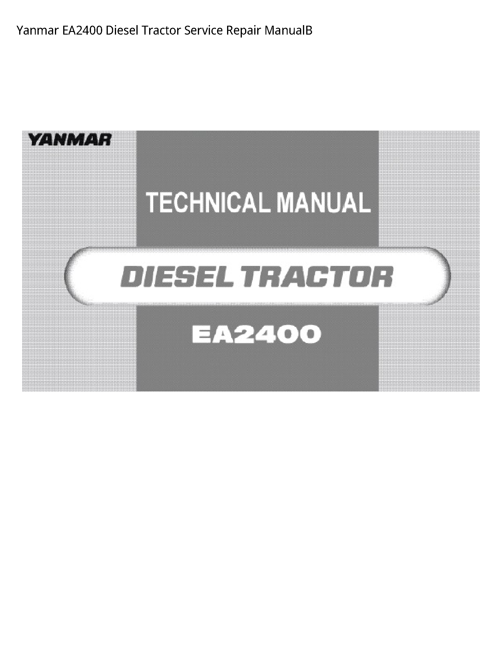 Yanmar EA2400 Diesel Tractor manual