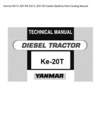 Yanmar B37-P  B37-PR  B37-C  B37-CR Crawler Backhoe Parts Catalog Manual preview