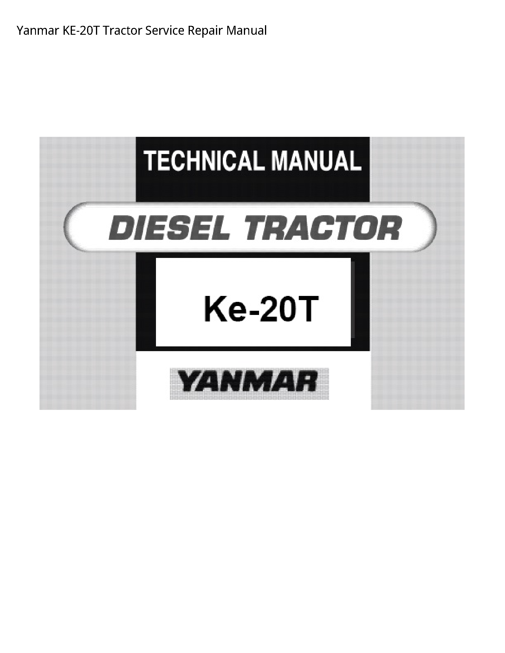 Yanmar KE-20T Tractor manual