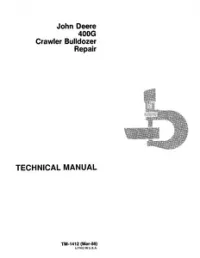 John Deere 400G Crawler Bulldozer Service Manual - TM1412 preview