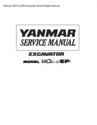 Yanmar ViO10-2 (EP) Excavator Service Repair Manual preview