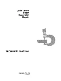 John Deere 595D Excavator Service Manual - TM1445 preview