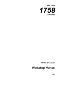 John Deere 1758 Forwarder Service Manual -TM1995 preview