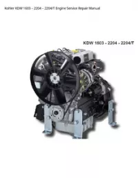 Kohler KDW 1603 – 2204 – 2204/T Engine Service Repair Manual preview