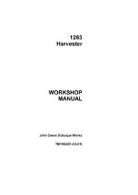 John Deere 1263 Harvester Service Manual -TM1962 preview